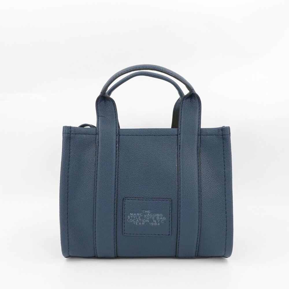 Marc Jacobs Women's The Small Leather Tote Bag Traveler Blue Sea OS - Picture 13 of 13